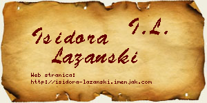 Isidora Lazanski vizit kartica